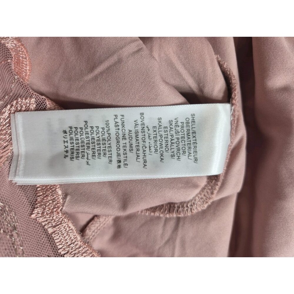 Adrianna Papell Women's Dress Size 10 V-Neck Bell Sleeves Embroidered Pink (63) - Picture 7 of 15